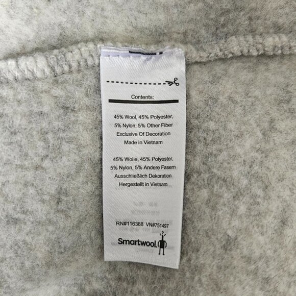 Smartwool Hudson Trail Fleece Anorak Grey Jacket Size XS - Picture 9 of 12